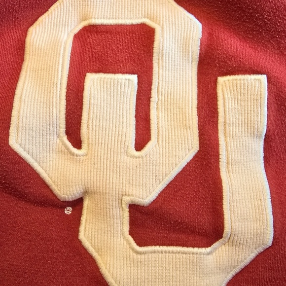 Vintage Nike Team Oklahoma Sooners OU Hoodie Embroidered Heavy Stash Pocket M - Picture 9 of 10
